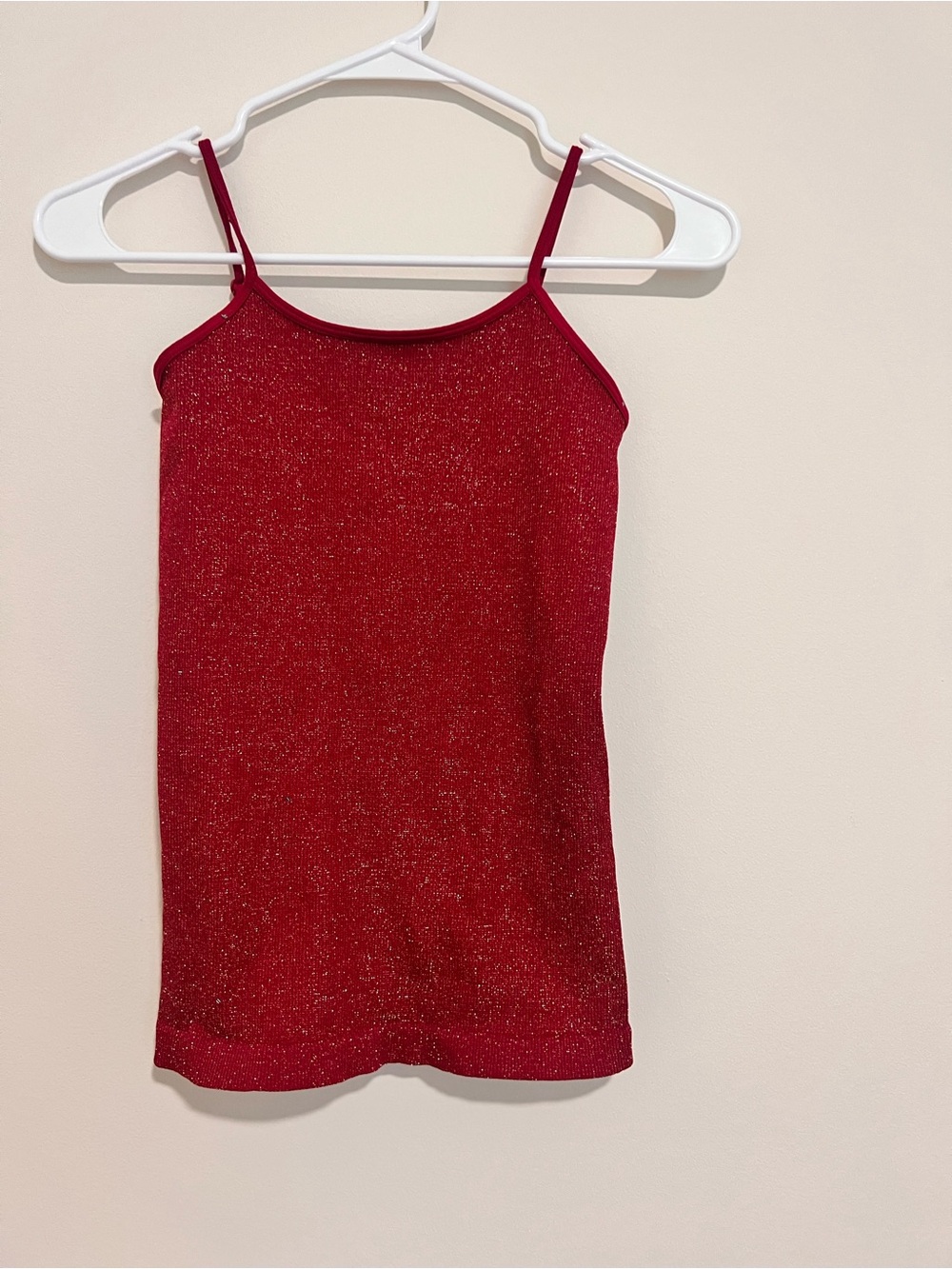 Sparkle Red Spaghetti-Strap Women's Tank Top